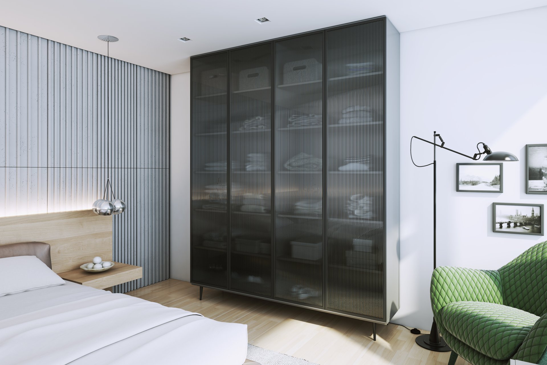 A bedroom with a wardrobe 2